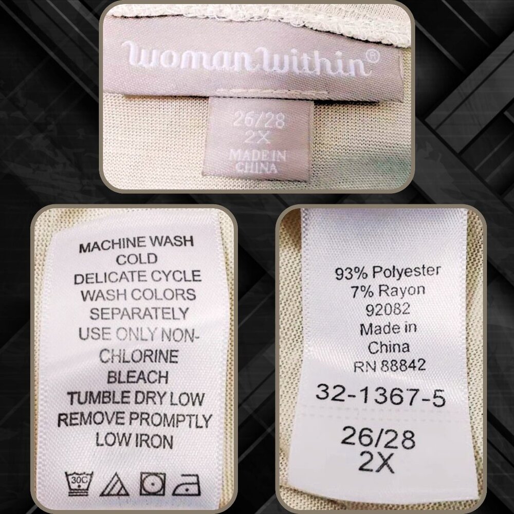 Woman Within 2X Ivory Long Open Cardigan Duster Sweater Lightweight Plus 26/28 - Picture 7 of 7